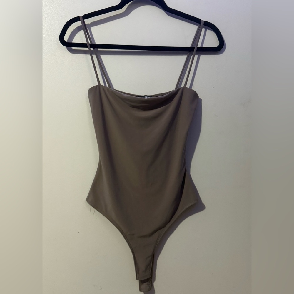 Fashion Nova Taupe Bodysuit